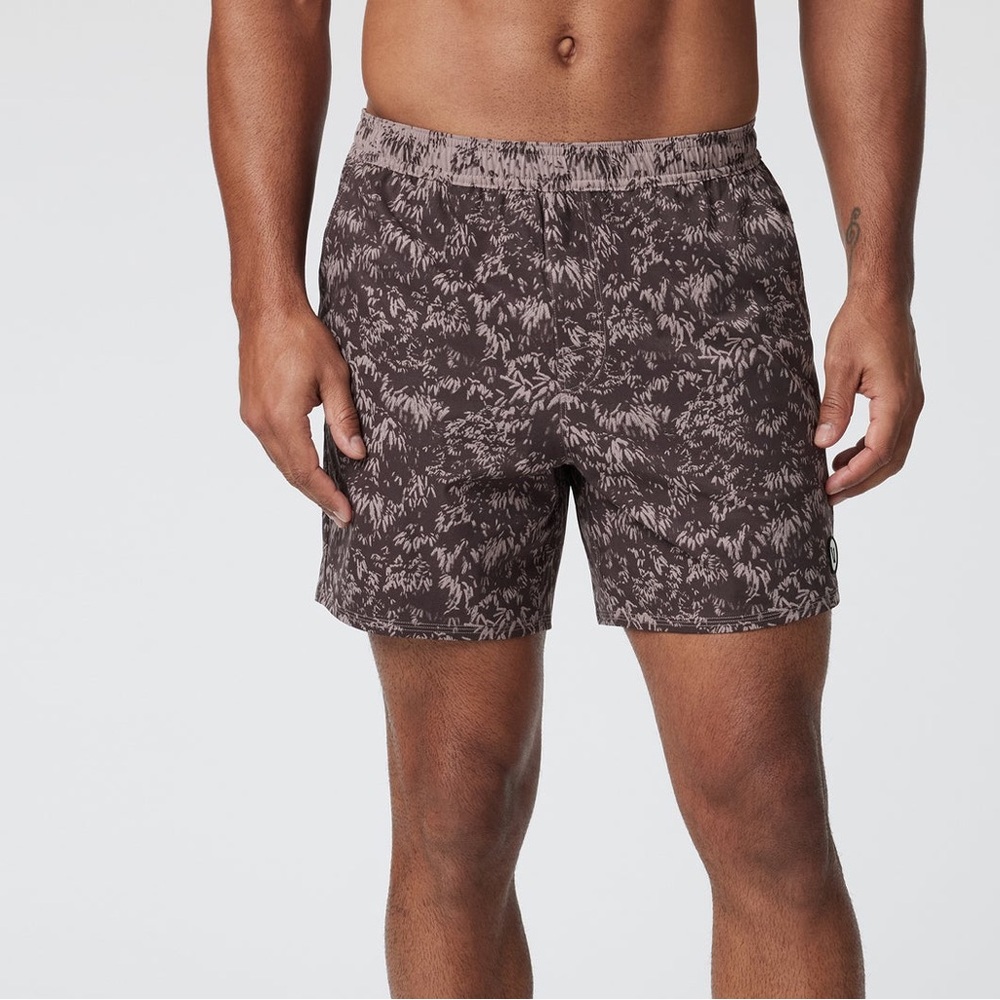 Vuori Volley Shorts Brown Patterned Men's Shorts